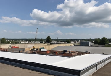 A TPO roofing installation showcasing its durability and energy efficiency.