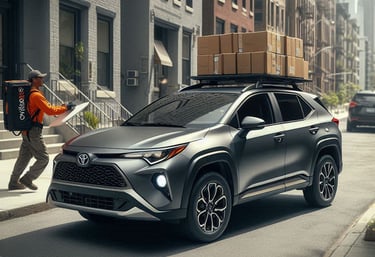 A person walking to deliver package