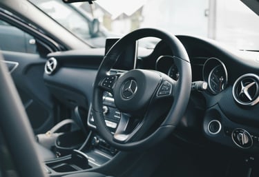 mercedes benz control panel and wheel