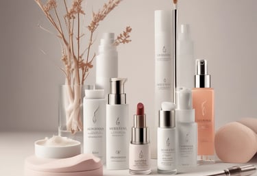 A serene landscape with soft light illuminating a beautiful flower in bloom.