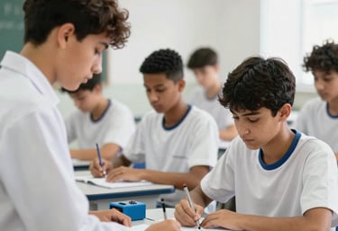 Instructor guiding students through practical exercises in a well-equipped lab.