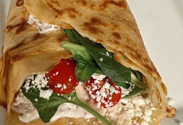 Greek Taziki Crepe, Lunch  