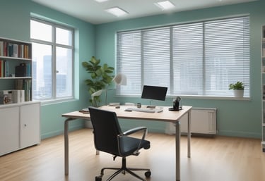 A professional cleaner in action, making a general cleaning