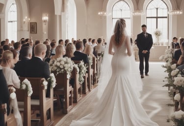 A beautifully decorated wedding setup with a mirror booth.