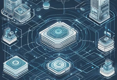 A modern office setting with digital data entry processes.