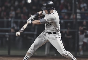 A coach demonstrating batting techniques to a young baseball player on the field.