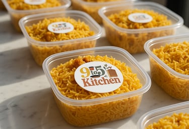 Halal chicken Biryani meal from 9to5 Kitchen