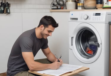 a washer and dryer sitting next to each other