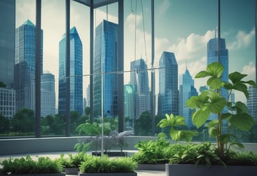 A group of people are marching in a city street, holding signs and banners with environmental messages. Buildings and a tram are visible in the background, suggesting an urban setting. Some individuals are using a megaphone to amplify their voices, indicating a protest or demonstration.