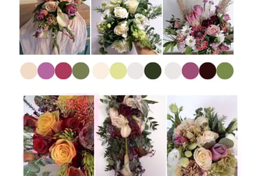 Wedding flower colour palette