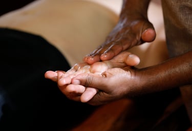 Ayurvedic oil massage therapy at Athreya wellness center