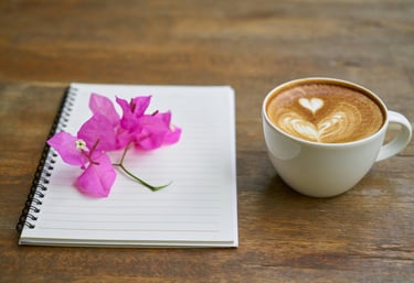 a cup of coffee with a heart drawn in the coffee