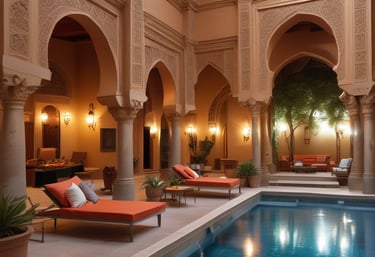 A large, elegant villa sits prominently on lush, manicured grounds with a clear view of a serene lake and towering mountains in the background. The building features classic architecture, including a symmetrical facade, tall windows, and multiple chimneys.