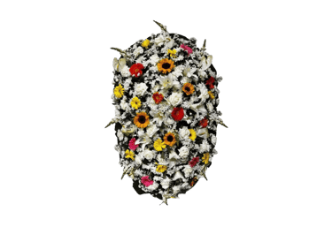 imagem mostra coroa de flores da consolare são paulo