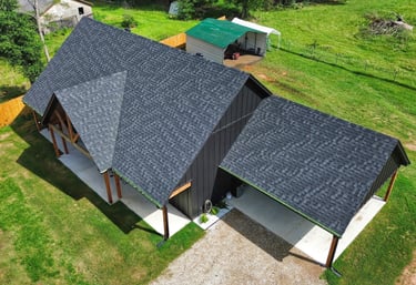 New residential roof installation in Troup, TX with IKO Dynasty Class 3 Granite Black shingle