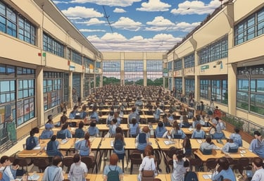 A blue suv driving down a dirt road