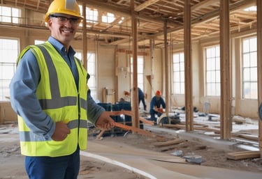 a woman standing on a balcony with a walker