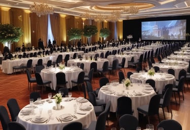 A scenic hotel lobby with comfortable seating and warm lighting welcoming travelers.