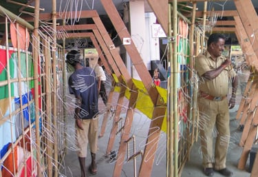 experiential Art installation on women safety on road, navigating through eve teasing andcatcalling