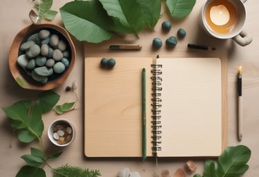 Several wellness products are arranged on a surface. There is a box labeled 'Eir Health Sleep No. 10' that indicates it contains CBD products for calming and sleep aid, featuring evening oil with lavender and melatonin. Beside it, a pouch labeled 'Midnight Chill' contains bath salts. In front, there is a bath bomb with a subtle gray and blue design.