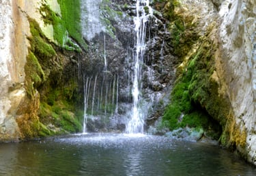 a waterfall in Platres
