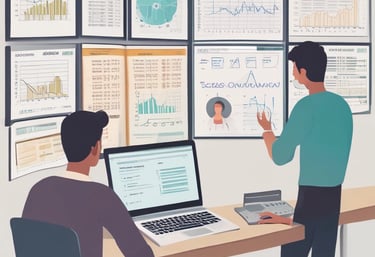 A group of diverse professionals engaged in a training session, focusing on Excel and Power BI skills.