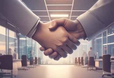 a man riding a skateboard down a street next to tall buildings
