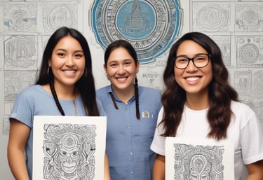 A vibrant graphic design showcasing cultural elements.