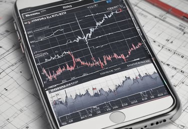 A smartphone displaying an advertisement for an online trading platform called eToro. The screen shows a green background with text promoting the platform as a leading social trading platform. A button labeled 'Get Started' is visible, along with a partial view of a mobile app screen below.