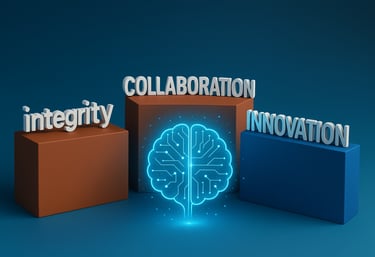 Visual concept representing ethical and collaborative AI solutions