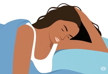 a woman is sleeping in a bed with a pillow