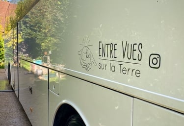 a bus parked on the side of a road