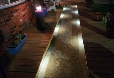 Built this double deck with pathway lights.