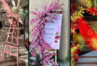 wedding reception signs from diffrent weddings