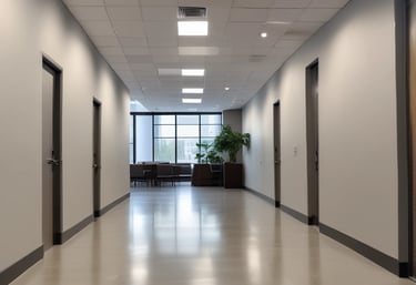 Cozy living room remodel featuring soft blue accents and elegant lighting.