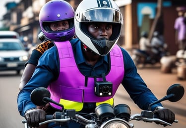 Un motard de Super Wewa en pleine course