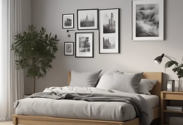 A line of purple shirts are hanging, each featuring a circular logo with the letters 'R' and 'P' surrounded by a red and white design. The shirts appear to be drying outside.