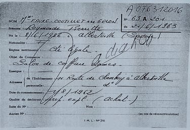 Mme. Raymonde Pierrette FAVRE-COUTILLET (GELON)