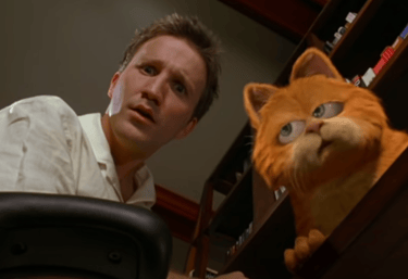 Garfield Movie 2004 - Jon and CGI-fied Gar