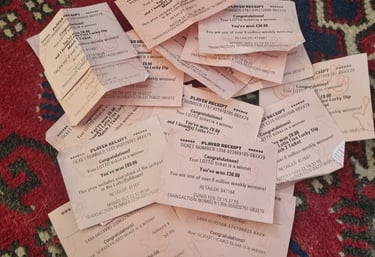 winning lottery tickets from a good 3 month period using intuition