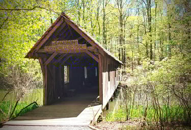 Huntsville, AL - The old covered bridge at Madison County Nature Trail