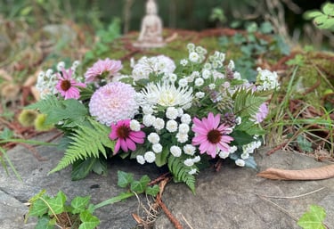 coussin funéraire deuil proche décès fleurs