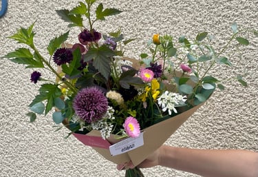 bouquet fleurs fraîches biologiques de saison slowflower floriculture ardeche
