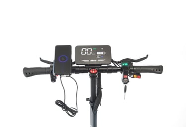 a bicycle with a clock on the front of it