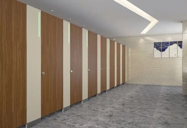 Toilet cubicle usage in schools, offices, malls, hospitals