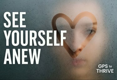 a woman's face with a heart shaped in the middle of the frame