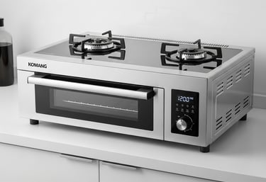 a imagination of a smart oven in future.