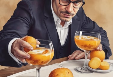 A cannoli filled with creamy ricotta cheese, topped with chocolate chips on each end, is placed in a white crinkled paper holder resting on a wooden surface.