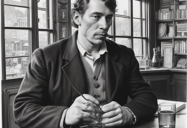 a book next to a couple of apples