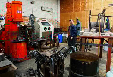 Alice Garrett in her workshop